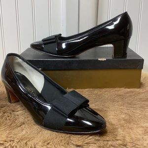 50s Phil Halle Mod Bow Heels Shoes 9.5 Vintage